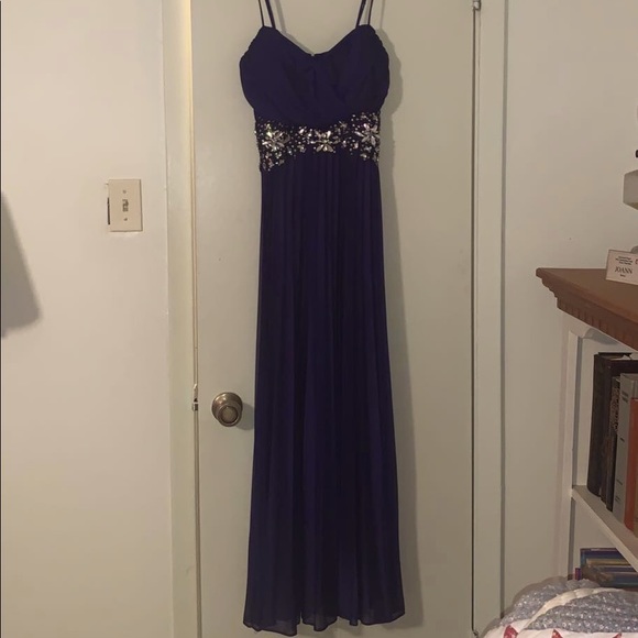 B Darlin Beaded Detail Prom Dress - Picture 1 of 4